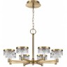 Люстра ODEON LIGHT FIVRE L-VISION ODL24 445 LED 48W 4000K 3336лм металл акрил, античная бронза 5032/48L