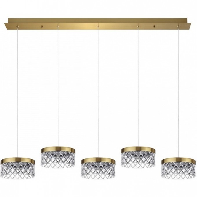 Люстра ODEON LIGHT FIVRE L-VISION ODL24 447 LED 30W 4000K 1954лм металл акрил, античная бронза 5032/30LA Люстра ODEON LIGHT FIVRE L-VISION ODL24 447 LED 30W 4000K 1954лм металл акрил, античная бронза 5032/30LA