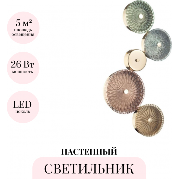 Настенный светильник ODEON LIGHT EXCLUSIVE CARAMELLA 5412/26WL Настенный светильник ODEON LIGHT EXCLUSIVE CARAMELLA 5412/26WL