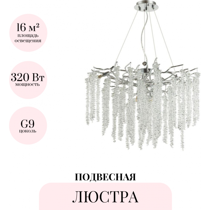 Подвесная люстра ODEON LIGHT BANCHE 5004/8 5004-8 Подвесная люстра ODEON LIGHT BANCHE 5004/8 5004-8
