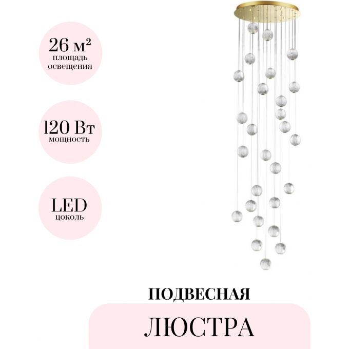 Подвесная люстра ODEON LIGHT CRYSTAL 5008/120L Подвесная люстра ODEON LIGHT CRYSTAL 5008/120L