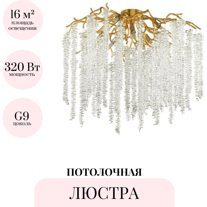Потолочная люстра ODEON LIGHT BANCHE 5005/8C 5005-8C Потолочная люстра ODEON LIGHT BANCHE 5005/8C 5005-8C